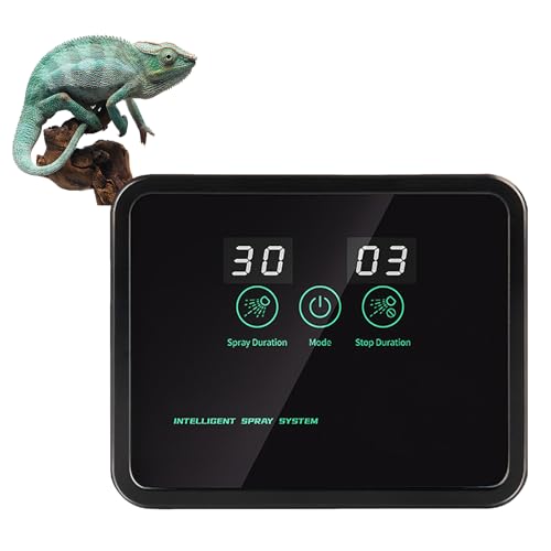 reptile爬虫類加湿器スマートミストシステム - 調整可能なノズル爬虫類加湿器ミストシステム|調整可能な360度ネベルノズル、高速インストール:インストールはわずか10分で完了できます。フィルター、16フィートのパイプ、カッター、操作手順など、このスプ