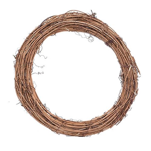 JStnana Grapevine Wreath for Crafts, 14 inch Christmas Wreath Grape Vine Wreath Plain Wreath Frame Ratten Wreath Base for DIY Fall Halloween Christmas Winter Holiday Door Wreath Making Supplies