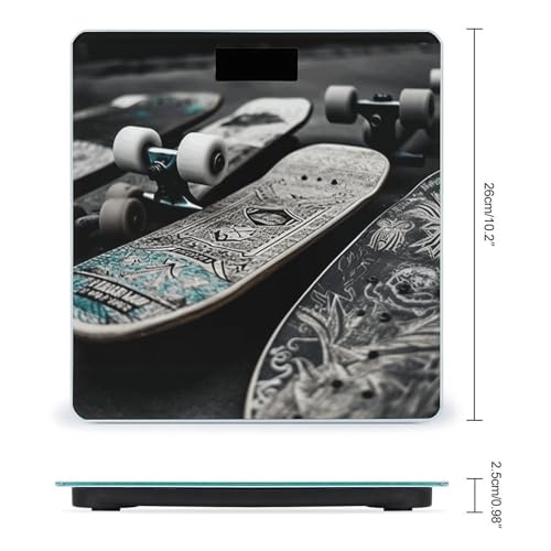 Báscula digital de baño con diseño Skate Boards miniatura 2