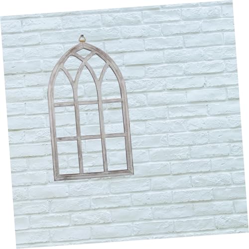Ventana de estilo rústico en madera natural curvada para paredes exclusivas 7
