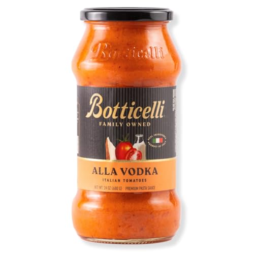 Alla Vodka Premium Pasta Sauce by Botticelli, 24oz - No Added Sugar - Product of Italy