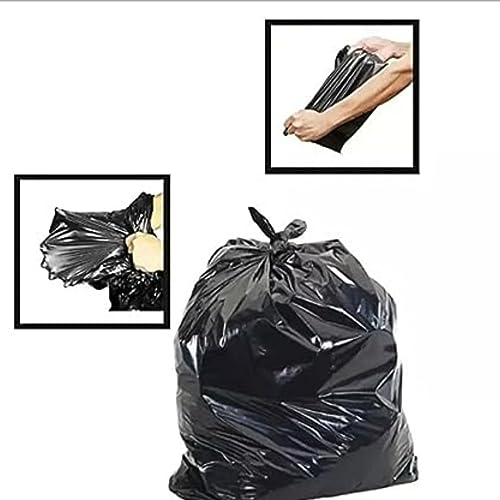 Image of Biodegradable Garbage Bags (Large Size 63x76 cm / 25x30 inch) (Pack Of 2) (30 Bags) Dustbin Bags For Kitchen Office Home | Wet Waste | Dry Waste | Extra Strong | Black