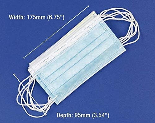UK Manufactured Type IIR Surgical Face Mask, Medical grade Fluid Resistant, 98% Filtration, Comfortable, High Breathability, Soft ear loop, EN 14683, Single Use, Box of 50 | JCCG UK Brand