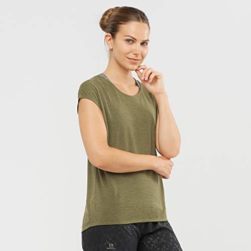 Salomon Women's Standard T-Shirt (Short Sleeve), Martini Olive, M #TOP1