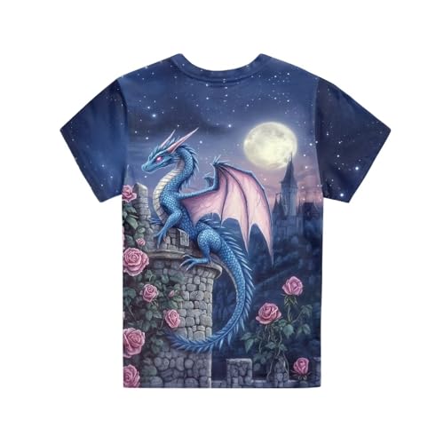 Image of WELLFLYHOM Kids Tshirts Girls Boys Short Sleeve Crewneck Tees Shirts Casual Sport Pullover Tops Size 3-16 Years