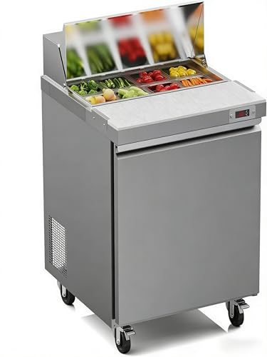 29" Salad & Sandwich Prep Table Refrigerator with 8 Pans