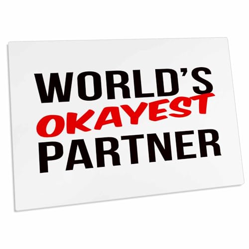 3dRose Worlds Okayest - Desk Pad Place Mats miniatura 1