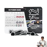 Calendario 2026 con supporto, calendario da tavolo Formula 1, calendario da tavolo 2026, calendario completo per gare di F1, calendario delle gare di Formula 1, planner per corse automobilistiche