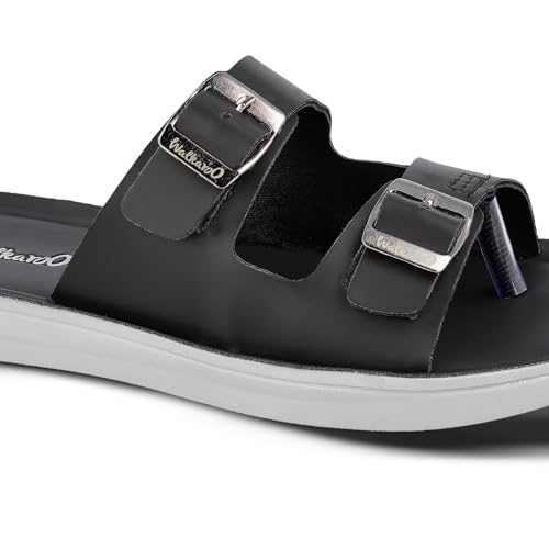 Image of WALKAROO Slip-On Sandals For Women| Soft Cushion Sole & Stylish Double Buckle Upper|Comfortable for Casual, Home, Shopping, Travel|BX2554