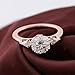 Dsnyu 14K Rose Gold Ring, Eternity for Women Angel with 6 Claws Round Moissanite 3ct Band Rose Gold Fashion Trendy Size 10