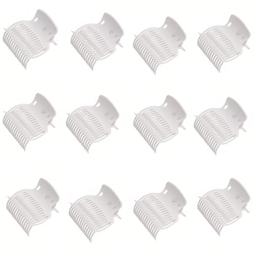 12-Pack Anti-Slip Curl Claw Clips for All Curling Iron Sizes - Heat-Resistant Plastic Hair Holders for Secure Styling Reusable Curl Holders for Salon-Quality Waves