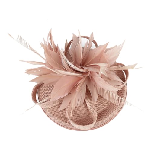 Beaupretty Women’s Mesh Flower Headband with Decorative Plume for Tea Party and Wedding, Fashionable Dressy Special Occasion Accessory
