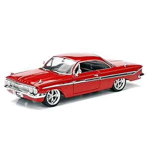 Jada Toys Fast & Furious 8 1:24 Diecast – Dom’s Chevy Impala Vehicle , Red
