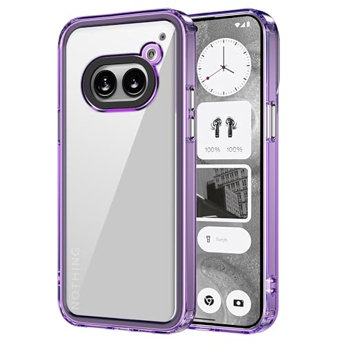 Zapcase Back Case Cover for Nothing Phone 2a Plus | Compatible for Nothing Phone 2a Plus Back Case Cover | Case Cover with Camera Protection | (TPU + PC | Translucent Purple)- Best and cheap mobile covers in India