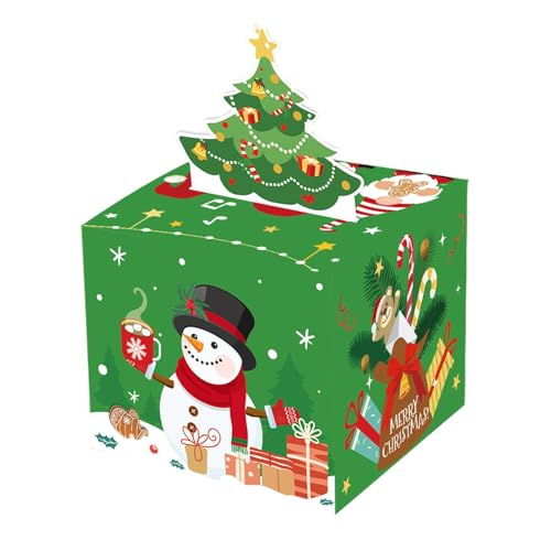 Caja de regalo de rollo de dinero de Navidad, caja de dinero , caja de dinero de papel con bolsas transparentes, divertida caja de dinero de extracción de dinero en efectivo con tarjeta