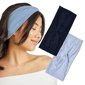 Kitsch Wide Headbands for Women – Fashion Sports Headband for Workout, Yoga, Gym, Running, Exercise | Stretchy Head Bands for Women’s Hair | Hair Accessories for Women – Garden Bouquet, 2pcs