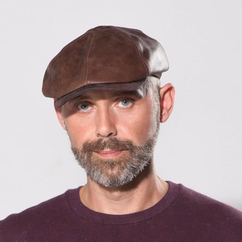 Stetson Hatteras Shetland Wool Pet Heren - flat hat wollen cap wintercap met klep voering voor Herfst/Winter - 62 cm olijfgroen