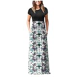 ✿Sommerkleid Damen: Dieses Sommerkleid Damen Lose, Leichtes, Atmungsaktives und Elastisches. Mode, Vintage, Boho und Elegantes design. Aus Weichem stoff, fühlt sich toll auf der Haut und angenehm zu tragen. Dieses Retro Strandkleid Damen Schlichte, Lässige, Elegant und Mode, Passt perfekt zu Jogginghose, Sommerkleid, Cocktailkleid Damen, Sandalen, Hausschuhe, Sonnenbrille, Leggings, Tshirt, Jeans, Armband, Socken, Unterhosen, Jacke, Bluse, Uhr, oder Sneaker.