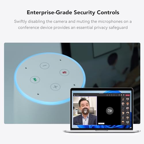 Image of Conference Webcam w /Microphone & Speaker for HD 1080P Video Call, All-in-1 Ultra Wide-Angle 100 Camera, 13ft Voice Pickup, AI Noise-Cancel, USB Plug&Play&Power, Speakerphone&Cam Meeting System, Zoom