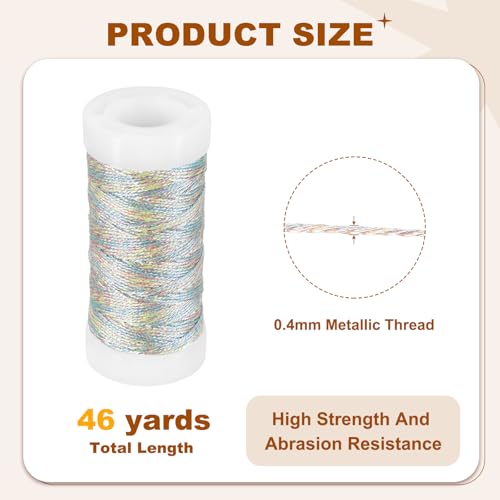 Hilo metálico para bordado de 46 yardas color neón miniatura 2