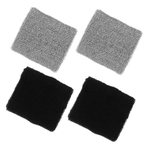 HANABASS 4Pcs Elastic Wrist Sweatbands for Yoga Fitness Durable Athletic Wrist Wraps Moisture Wicking Support for Workout Sports Activities