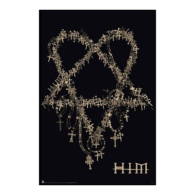 (24x36) HIM (Heartagram Logo) Music Poster Print