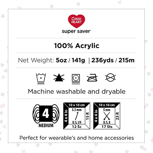 Image of Red Heart Super Saver Yarn, 3 Pack, Mistletoe 3 Count