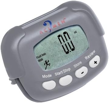 Acumen Piezoelectric Technology Hydra Track Hydration Calculation Digital Pedometer, Grey