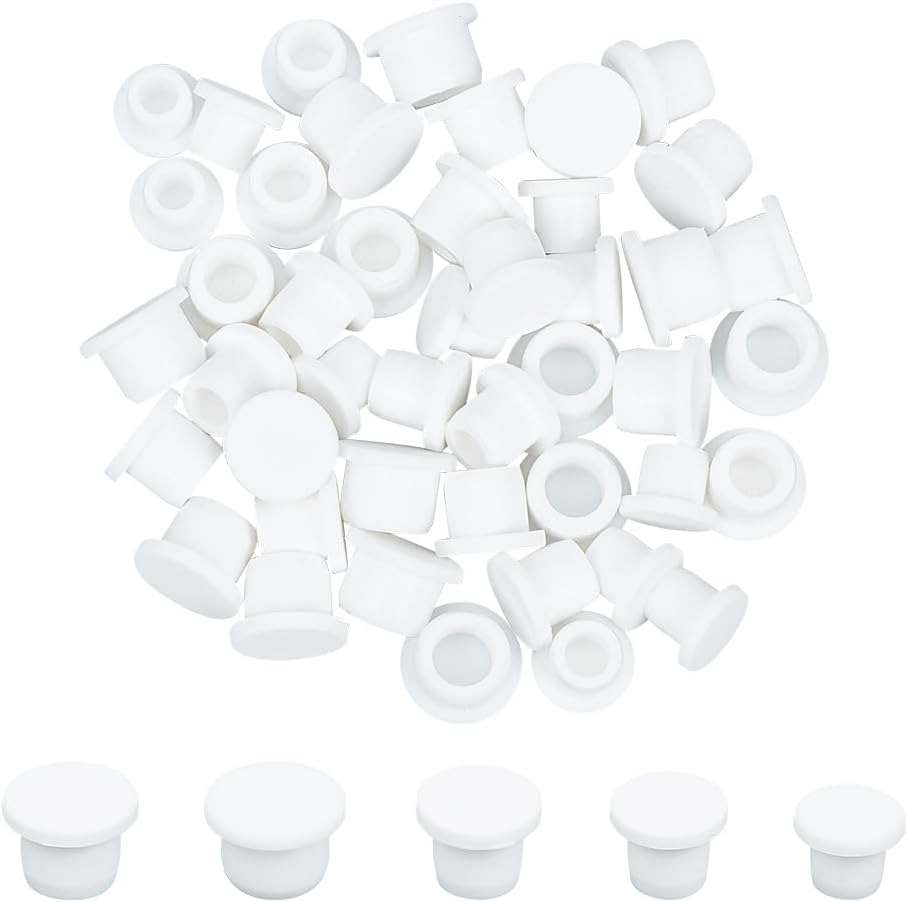 50PCS 5 Sizes Silicone Salt and Pepper Shaker