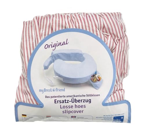 0011 - & baby wild - Coperta per cuscino americano per allattamento Originale design: rosa a righe bianche