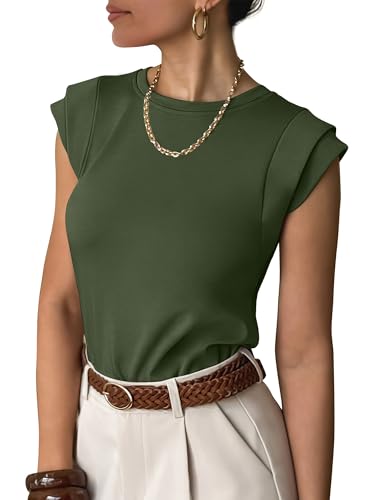 Image of ANRABESS Business Casual Tops for Womens Cap Sleeve Summer Dressy Shirts 2026 Trendy Work Office Outfits Clothing