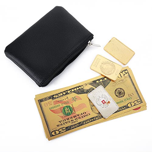 Tiesome Coin Purse, Pu Lychee Pattern Zipper Coin Purse Portable Coin Purse Mini Change Wallet For Women Coin Pocket Mini Money For Women Credit Card Id Key Headset Lipstick (Black) #TOP4