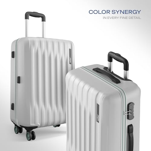 Image of Safari Ray Neo 8 Wheels Set of 3 Trolley Bags, Hard Case Polycarbonate 360 Degree Wheeling Carry on & Check-in Luggage for Men & Women, Suitcase for Travel, Trolley Bags for Travel, Cloud Grey