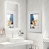 Potter-Island Concealed Medicine Cabinet 14×18 Recessed, Picture Frame Medicine Cabinet, Farmhouse White Wood Frame, 2 Shelves, 100% Handmade, Fully Assembled Wall Niche Insert for Bathroom (White) #1