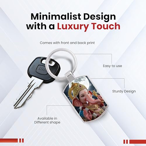 Image of Premium Printed Metal Keychain for Men & Women | High-Definition Artwork Print | Durable Key Ring for Car, Bike, Home & Office Keys | Stylish Decorative Key Holder Gift