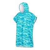 After essentials - Surf Poncho für Erwachsene - Baumwolle/Polyester Frottee - Kapuze, Brusttasche mit Schlüsselschlaufe, seitliche Öffnungen