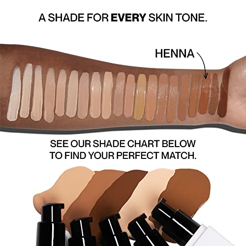 Hide Premium Liquid Foundation, See Shade Finder Below For Perfect Match, Multi-Use Waterproof Foundation, Medium/Full Coverage Foundation, Oil Free – We Have A Shade For All Skin Types, 1 Fl. Oz. (Henna). #TOP5