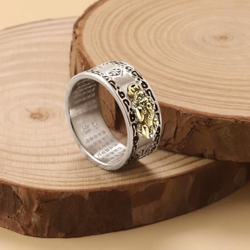 Image of Feng Shui PiXiu Mantra Ring - Lucky Wealth Jewelry