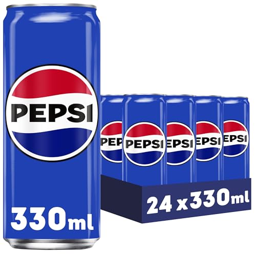 Pepsi regular Refresco de cola, pack de 24 latas de 330 ml, 7.92 litros en total