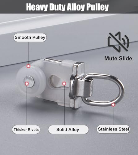 Rail de Rideau Mural Robuste en Aluminium, Tringle Simple pour Rideaux et voilages de Chambre. Glissement Fluide et Durable. Idéal pour Les Rideaux et voilages. Installation Facile