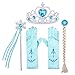 Produktbild AmzBarley Prinzessin Schneekönigin Kostüm Mädchen Kinder Zubehör Geburtstag Karneval Dress Up Party Cosplay Perücke Flechten