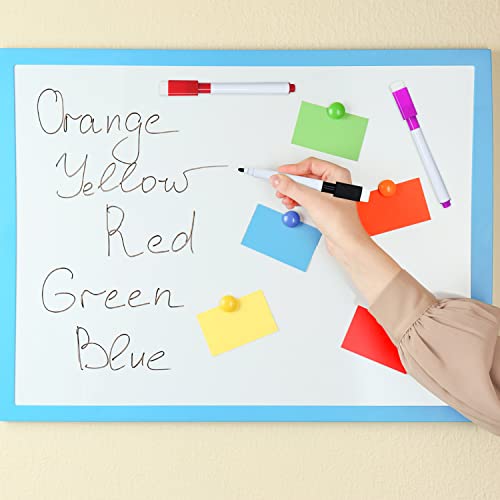 Autoau 10 pcs Whiteboard Markers, 8 Colour Magnetic Whiteboard Pens, Fine Tip White Board Pens, White Board Markers Erasable, Low Odor Dry Wipe Pens for Whiteboard Home School Office Uses - Image 4