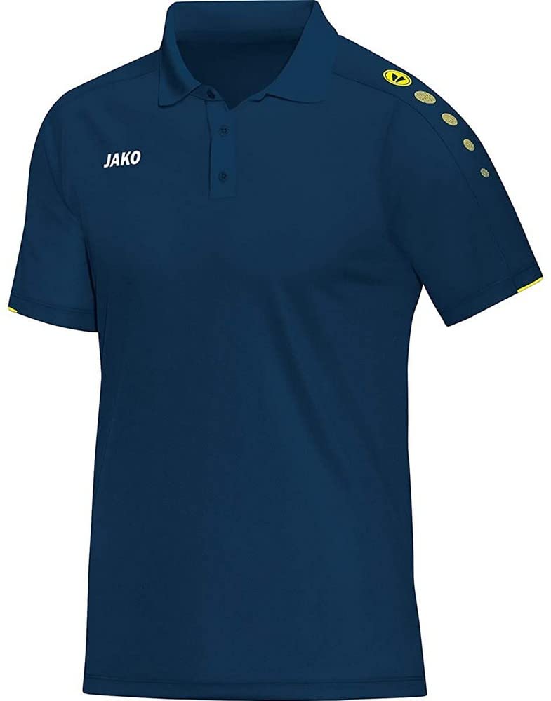 JAKO Men's Classico Polo, Nightblue/Citro, XL