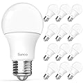 Sunco 12 Pack LED Light Bulbs, E26 Base Lamp Bulbs A19, [Focos LED para Casa], 4000K Cool White, 8W (60 Watt Equivalent), 850 LM, Non-Dimmable, 25000 Lifetime Hours for Bedroom, Bathroom UL