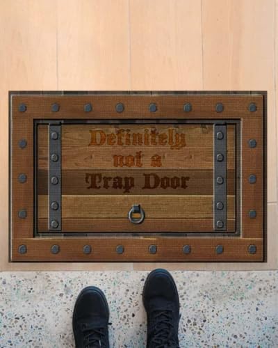 ���փ}�b�g �ԈႢ�Ȃ����Ƃ��˂ł͂Ȃ� 50×80cm doormat Definitely Not A Trap Door Funny