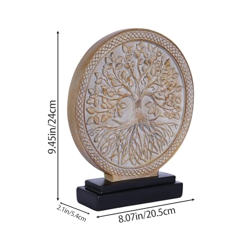 Estatua Decorativa Circular Árbol de la Vida de Resina miniatura 6