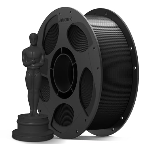 ANYCUBIC PLA Plus Filament 1.75mm Schwarz, PLA+ 3D Drucker Filament, Intelligentes Drucken, Filament-3D-Druckmaterialien 1kg