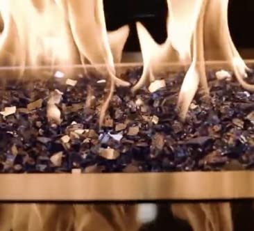 High Luster, 1/4" Reflective Tempered Fire Glass In Meridian Blue, 10 Pound Jar, By Celestial Fire Glass #TOP3