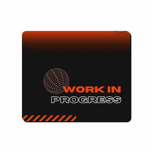 Image of Work in Progress Mouse Pad - 9 x 7.5 inch Premium Mousepad | Non-Slip Rubber Base | Smooth Surface | Tech World Map Design for Office, Home & Workstations