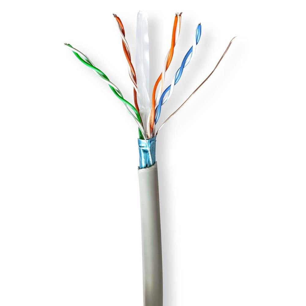 electr Nedis Bobina de Cable | CAT6 | Varado | F/UTP | CCA | 305.0 m | Para interior | Redondo | PVC | Gris | Caja cartón